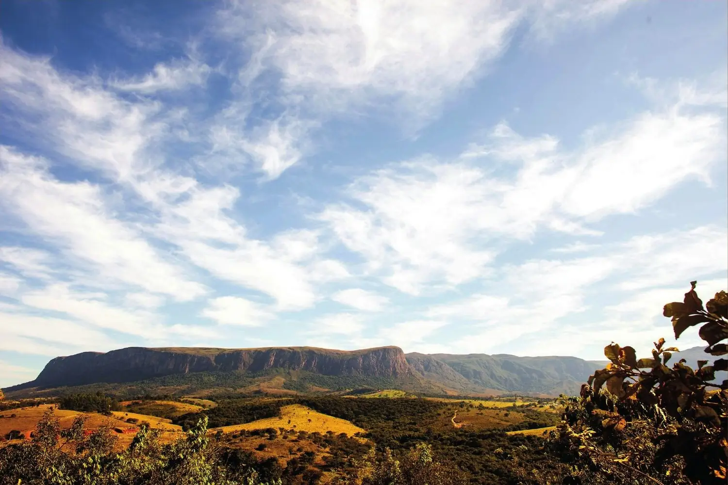 Serra da Chapada dos Veadeiros ao entardecer