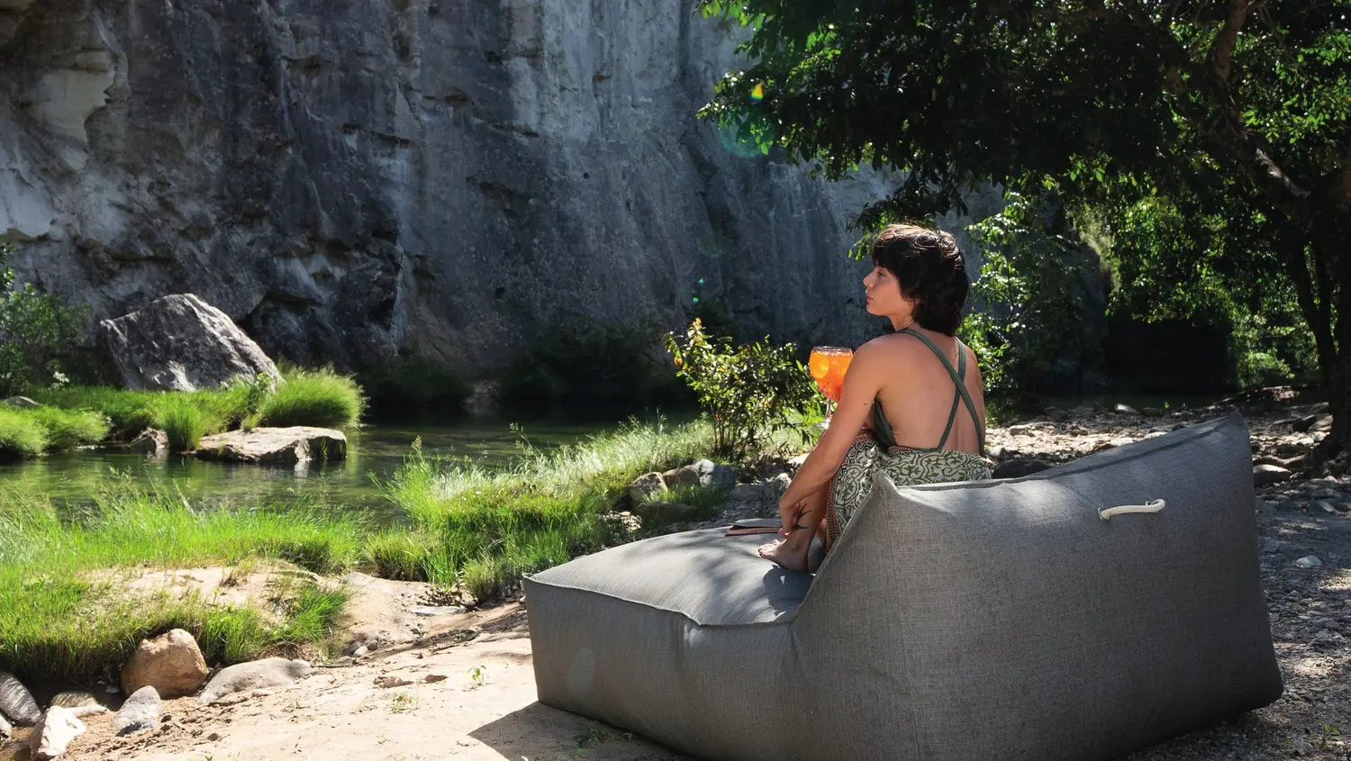 Pufe à beira do rio São Miguel